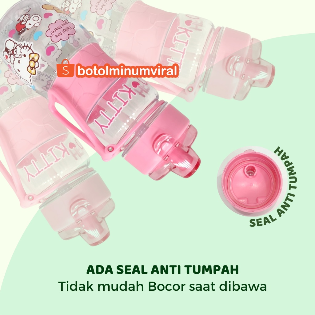 Botol Minum Viral Karakter Anak Sekolah TK SD Sedotan BPA FREE Import Kartun Suvenir Hadiah Kado