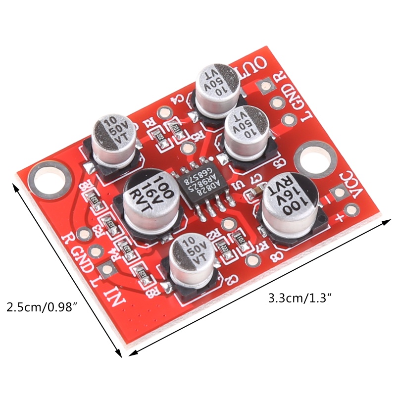 VIVI   DC 5V-15V 12V AD828 Stereo Preamp Power Amplifier Board Preamplifier Module