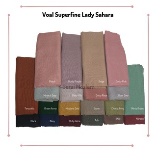 KAIN VOAL PREMIUM SUPERFINE SAHARA ECER METERAN ORIGINAL. | Shopee