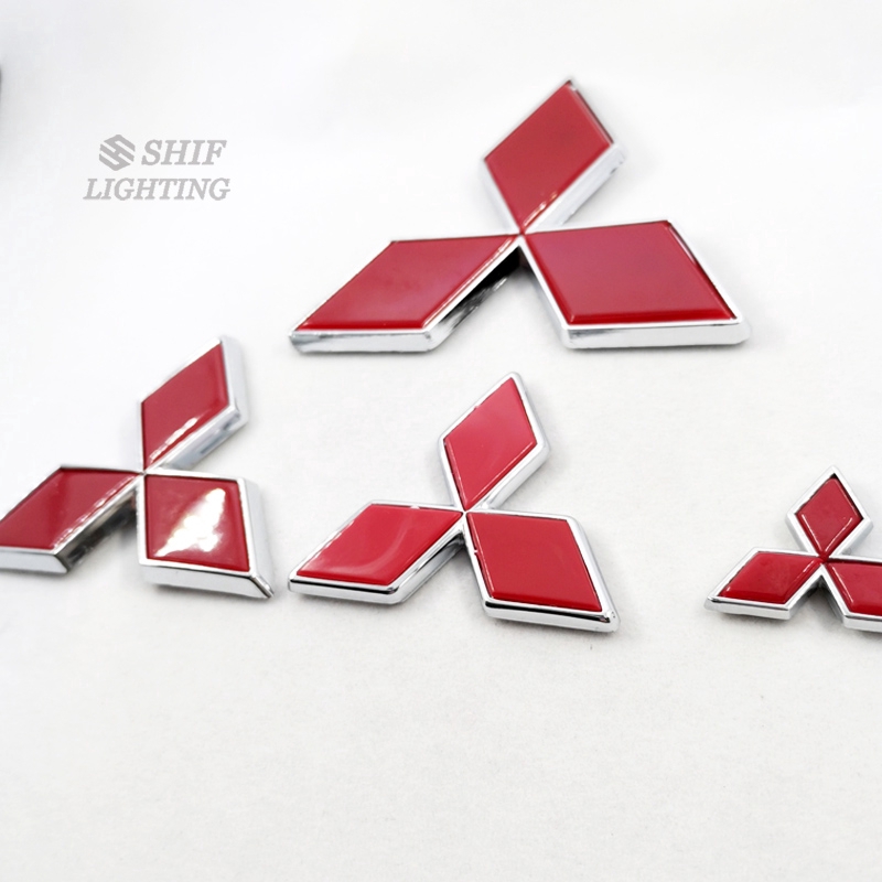 1pc Stiker Emblem Logo Mitsubishi Bahan Abs Untuk Bagasi Depanbelakang Mobil Mitsubishi