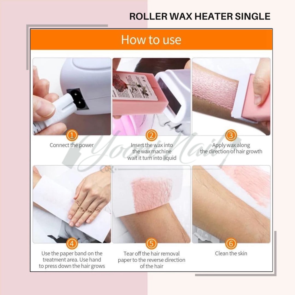Refill roller wax depilatory hair wax removal waxing pembersih bulu