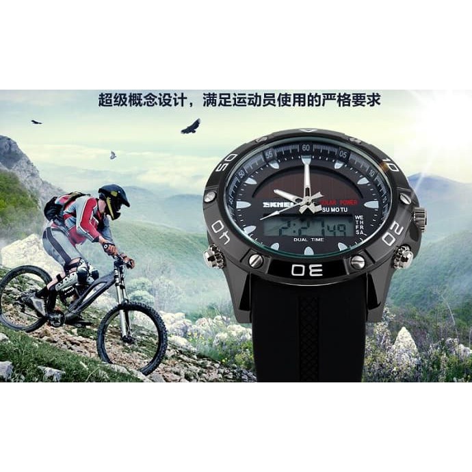 Skmei Solar Power Jam Tangan Sport Anti Air