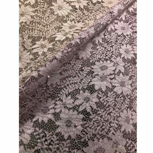 Kain Tile Motif Bunga Meteran Brokat Gliter Mutiara Corneli