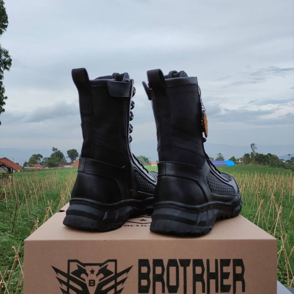 SEPATU PDL TALI PUTAR BROTHER SARANG TAWON KULIT ASLI SEPATU PDL DINAS TNI POLRI SECURITY SATPAM