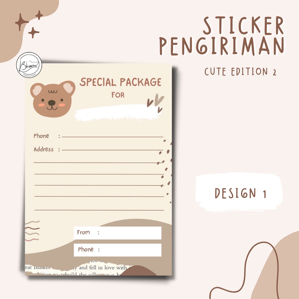 

STICKER PENGIRIMAN CUTE EDITION 2 ( 1 SET ISI 12 PCS) - STICKER LABEL - SHIPPING STICKER