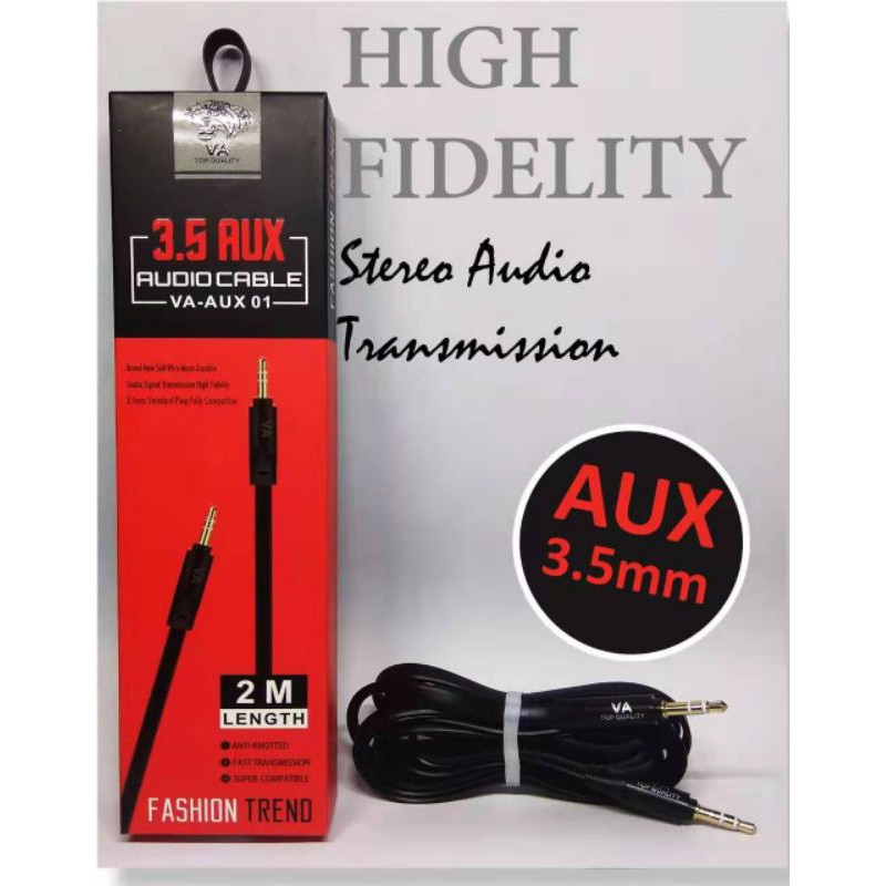 KABEL AUX AUDIO / JACK AUDIO 3,5MM 2METER