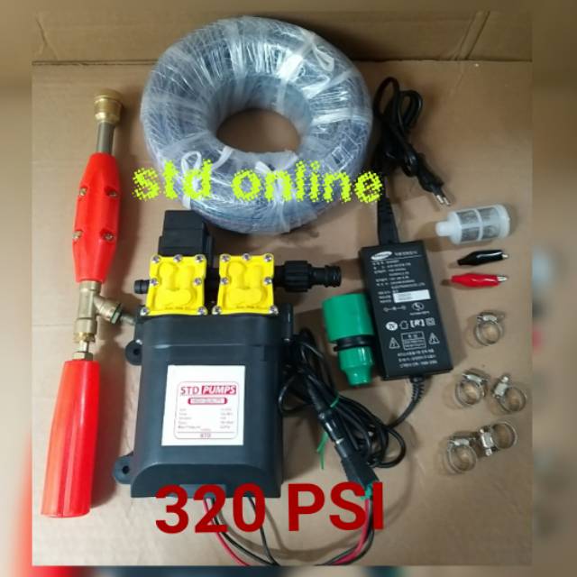 Alat cuci steam 320 psi steam dc doble pump siap pakai untuk cuci mobil steam motor