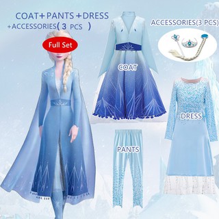  Bayar Di Tempat Kostum Frozen 2 Elsa  II Dress Baju  Anak  