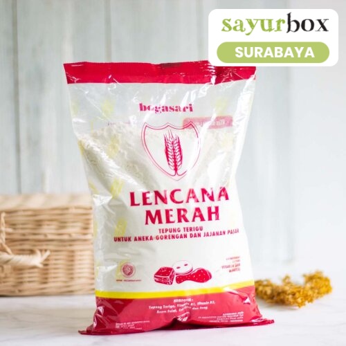 

Bogasari Tepung Terigu Lencana Merah 1 kg (Sayurbox) - SURABAYA