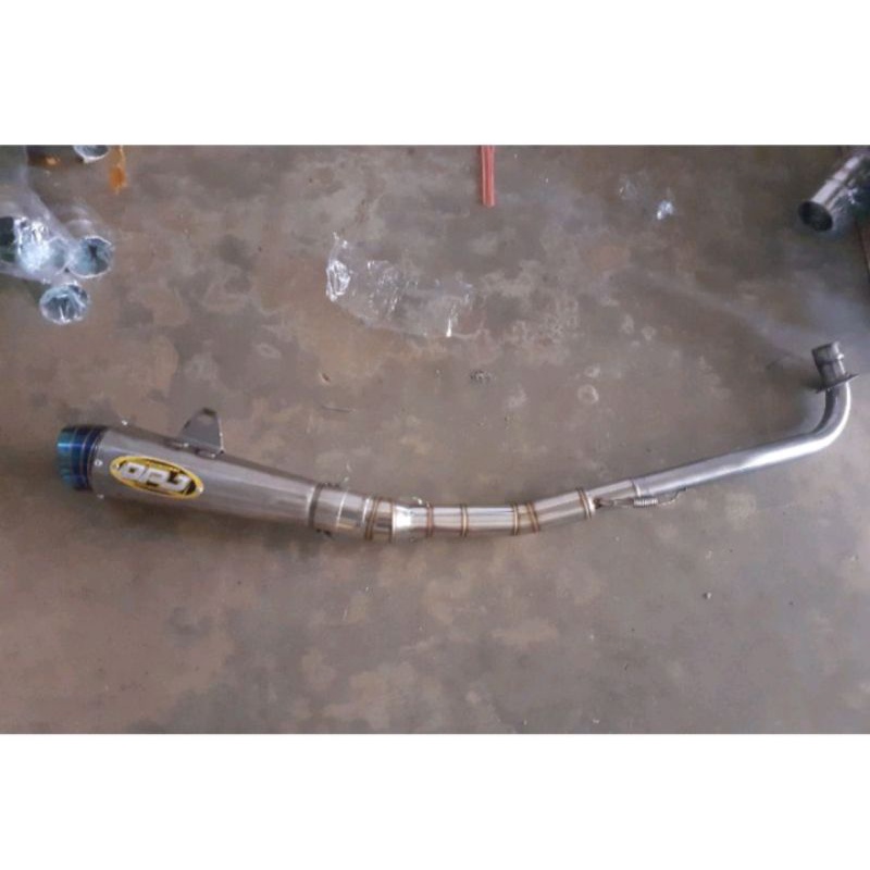 Knalpot racing DPJ sarangan separo for bebek Jupiter. Vega. Supra. smas. Revo. Blade. astrea. grand.