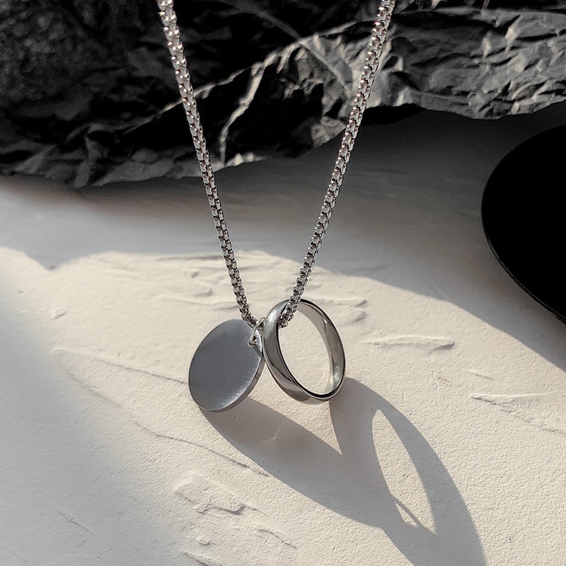 INS Fashion Round Rings Pendants Necklaces Women Man Hip Hop Necklaces Jewelry Accessories