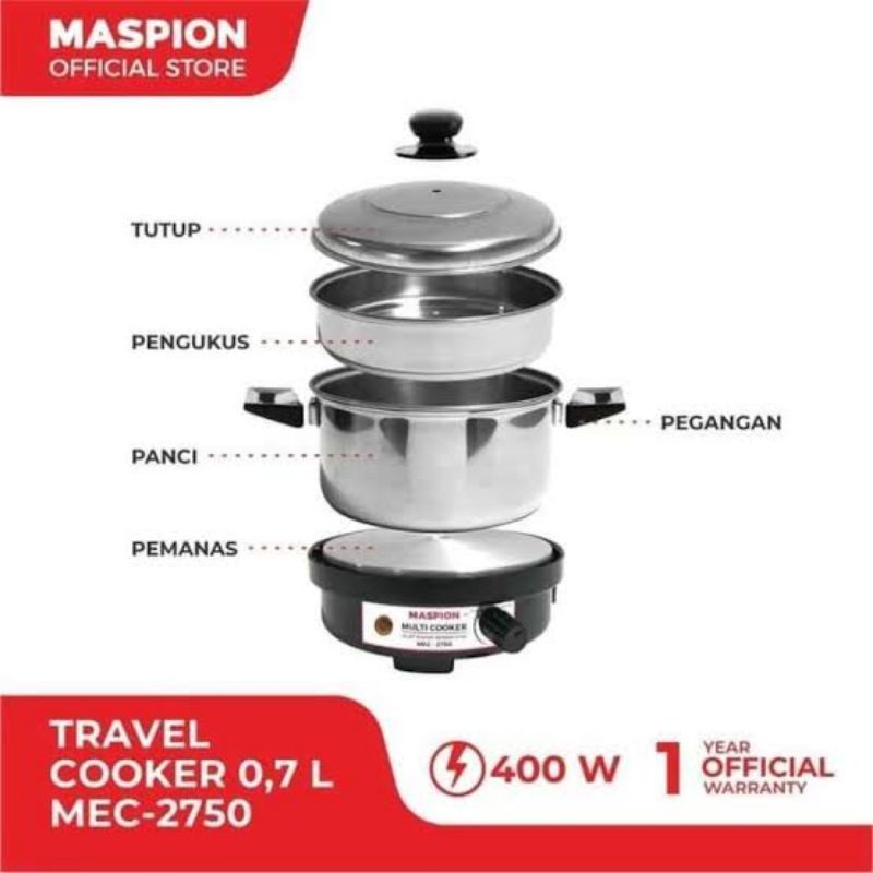 Maspion Multi Electric Cooker MEC 2750 0,75Liter 400watt