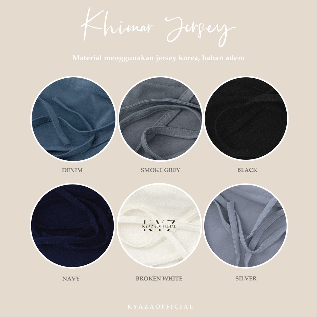 HIJAB Bergo Khimar Salwa  Jersey Premium, Bergo Tali daily  Khimar  Maryam Jersey-4