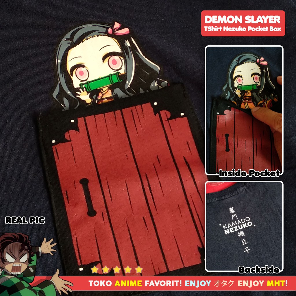 Kaos Anime Kimetsu no Yaiba Demon Slayer : Nezuko Kamado Pocket