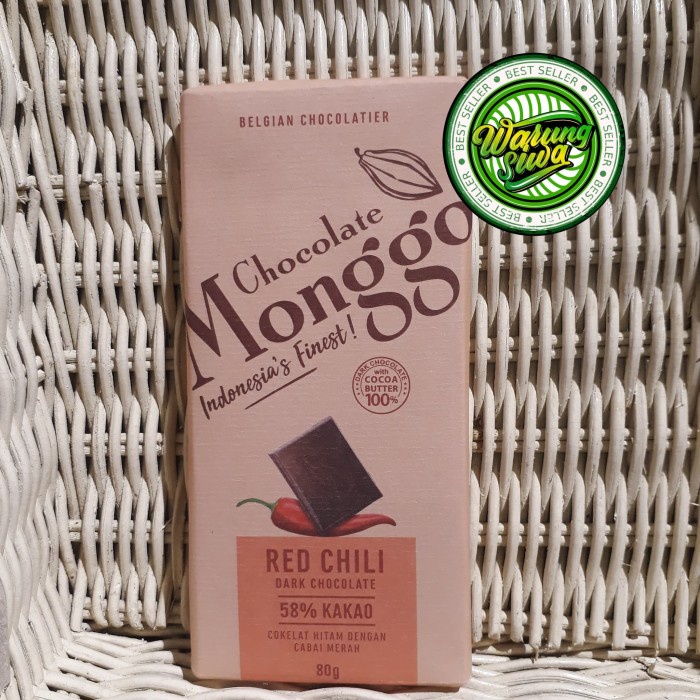 

monggo red chili dark chocolate 58% - coklat hitam denagn cabe merah