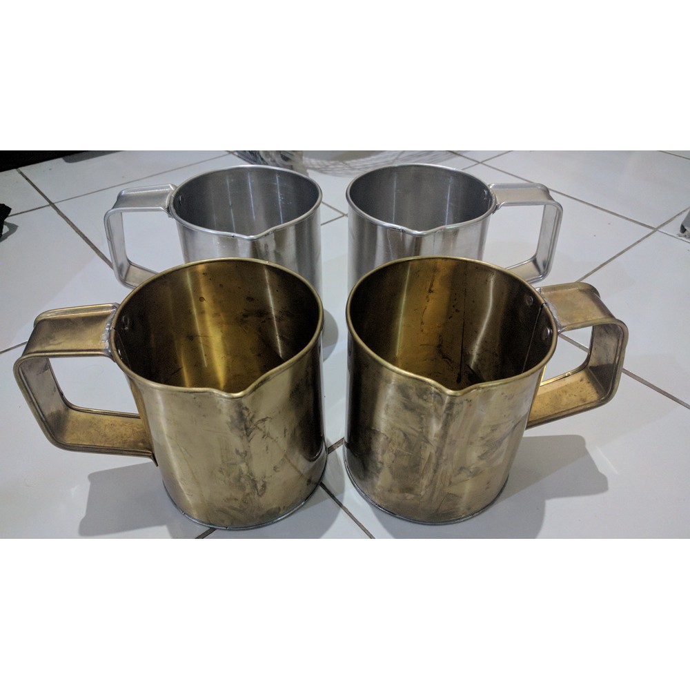1 pcs Mug Adukan Kopi Gelas Kopi Thai - Mug Thai Tea - Cangkir Teh Tarik Tambaga Kuningan