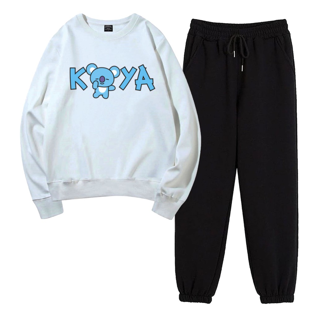 BESS - Baju Setelan Wanita Murah / Setelan Sweater + Jogger Hitam - TOYA FONT