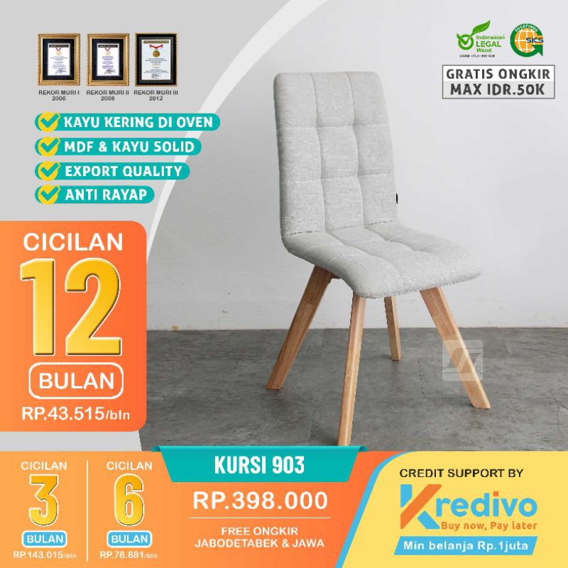 KURSI F2C FURNITURE SERBAGUNA MODERN UNIK BAHAN KAYU SOLID ONLINE