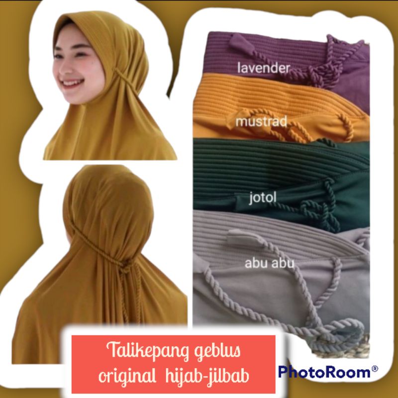 kerudung geblus tali kepang jilbab hijab premium