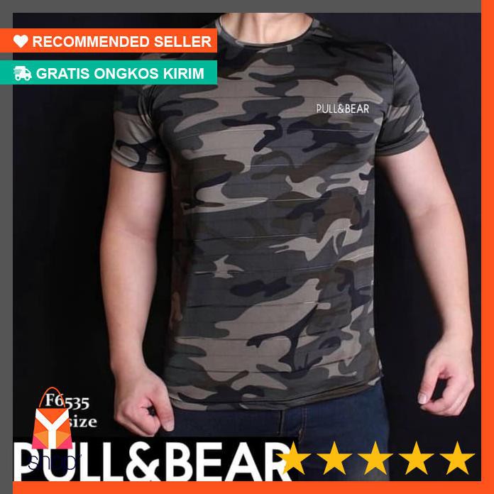 BIG SALE  Baju kaos ARMY camo PULL AND BEAR