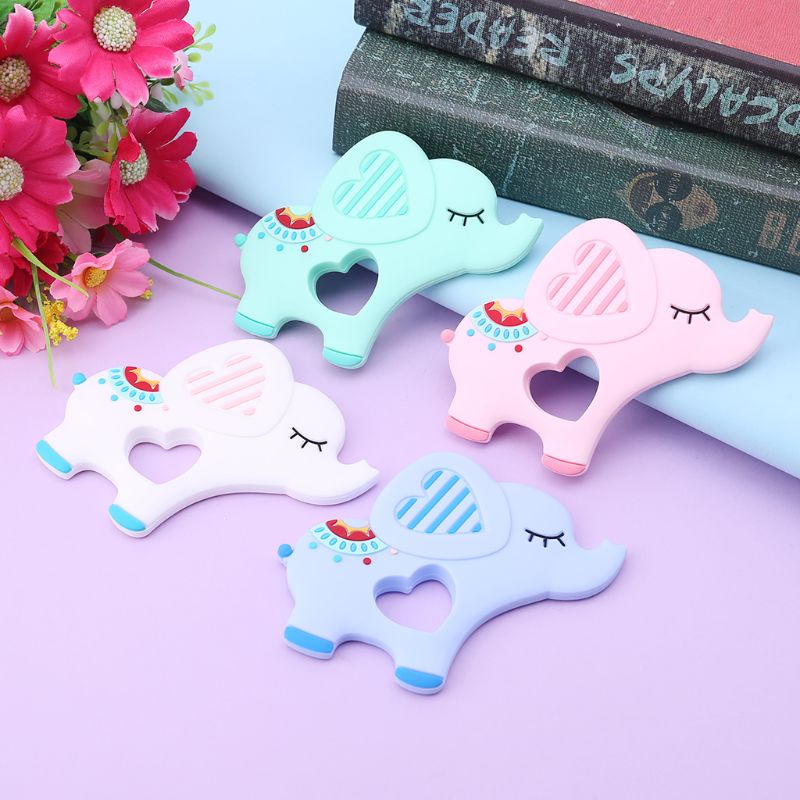 Mary Mainan Teether Bayi Newborn Bentuk Gajah Bahan Silikon