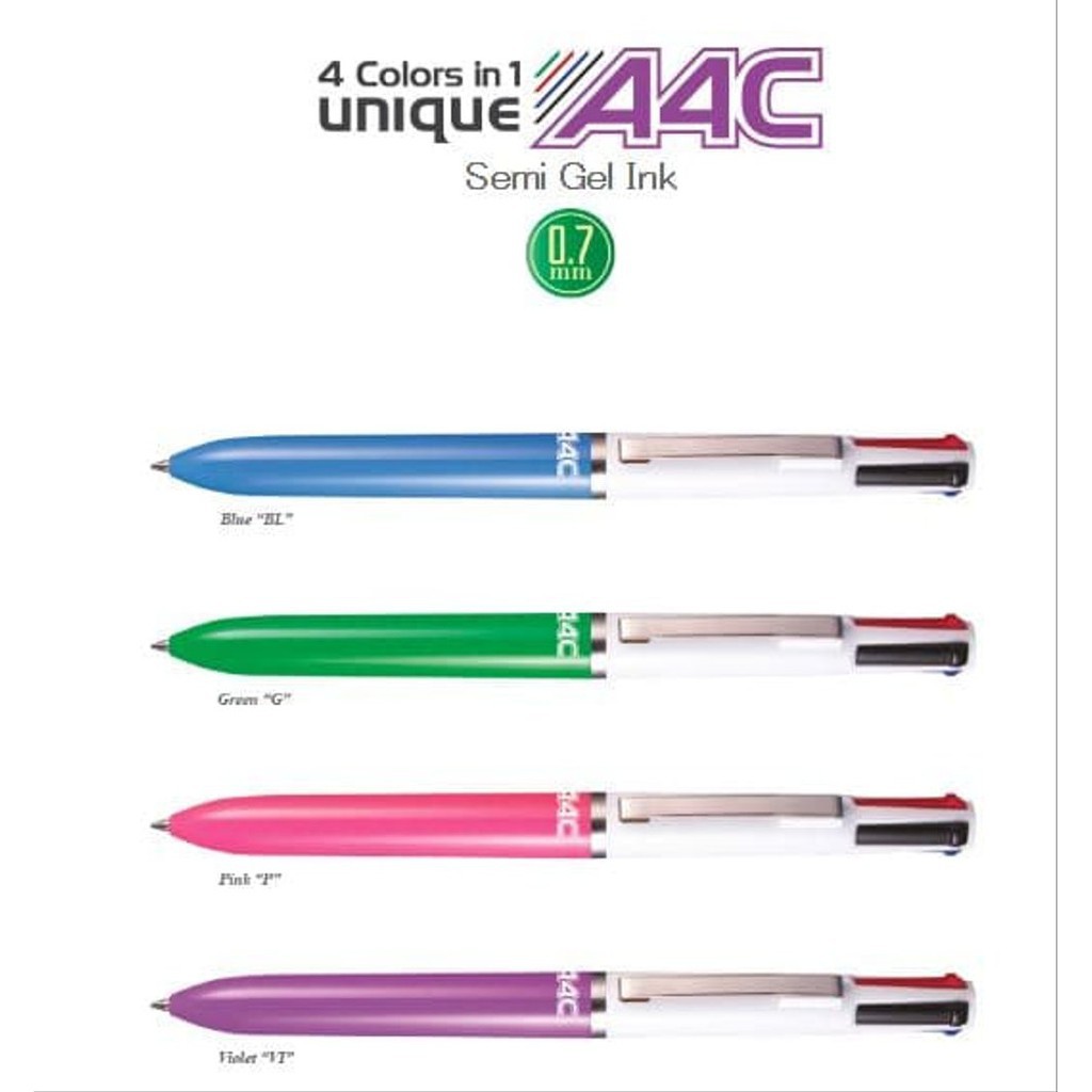 

Pulpen Zebra Hana 4 warna / Zebra Hana A4C (4 in 1Ballpoint Semi gel)