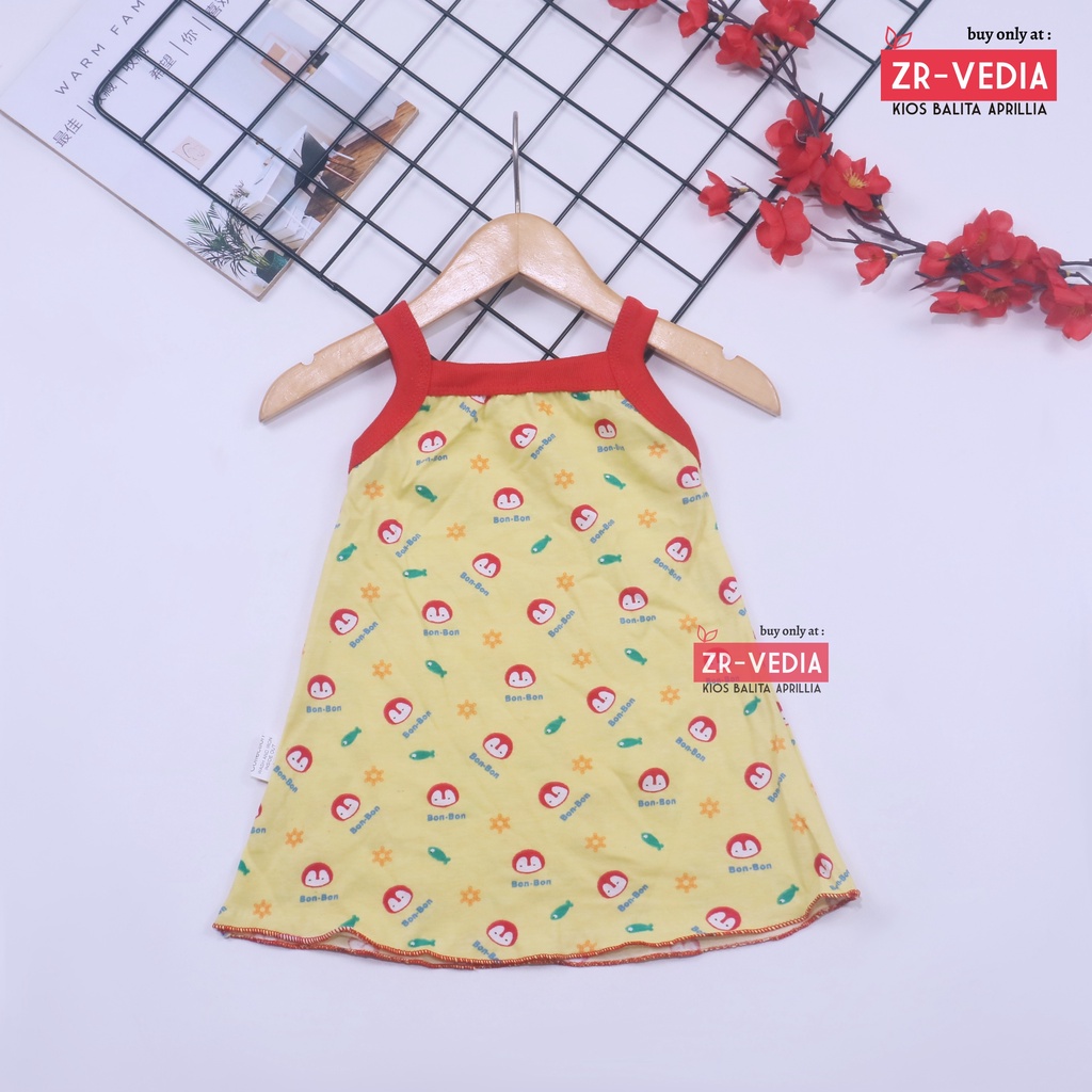 Tanktop Dress Uk Bayi - 2 Tahun / TERMURAH Atasan Harian Bahan Kaos Adem Daster Anak Perempuan Cewek