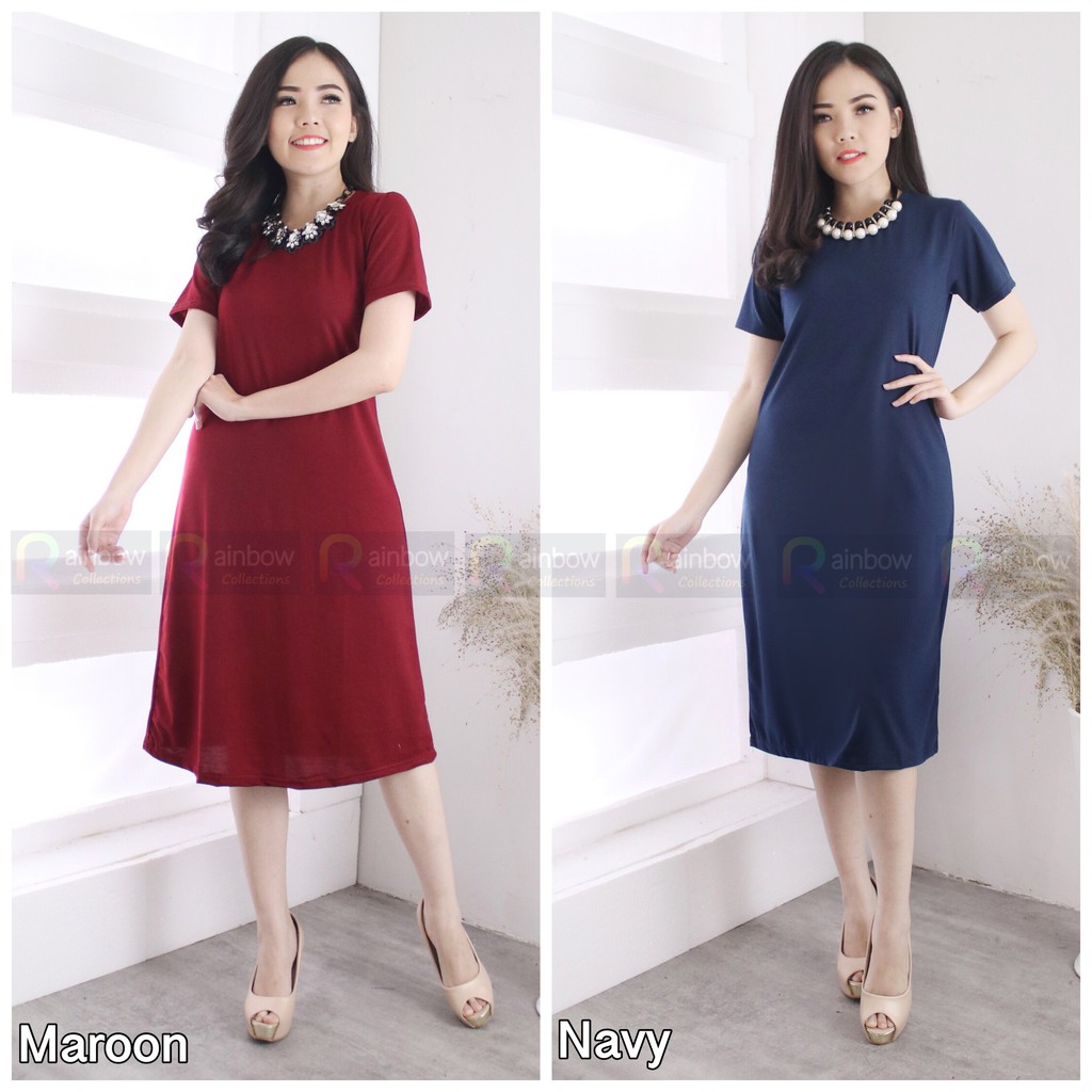 DRESS / LONG DRESS MAVY MAXI POLOS SPANDEX SOFT