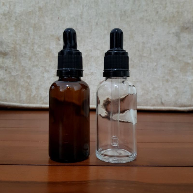 Botol Pipet 30 ML Segel Hitam / Botol Tetes 30 ML / Botol kaca 30 ML
