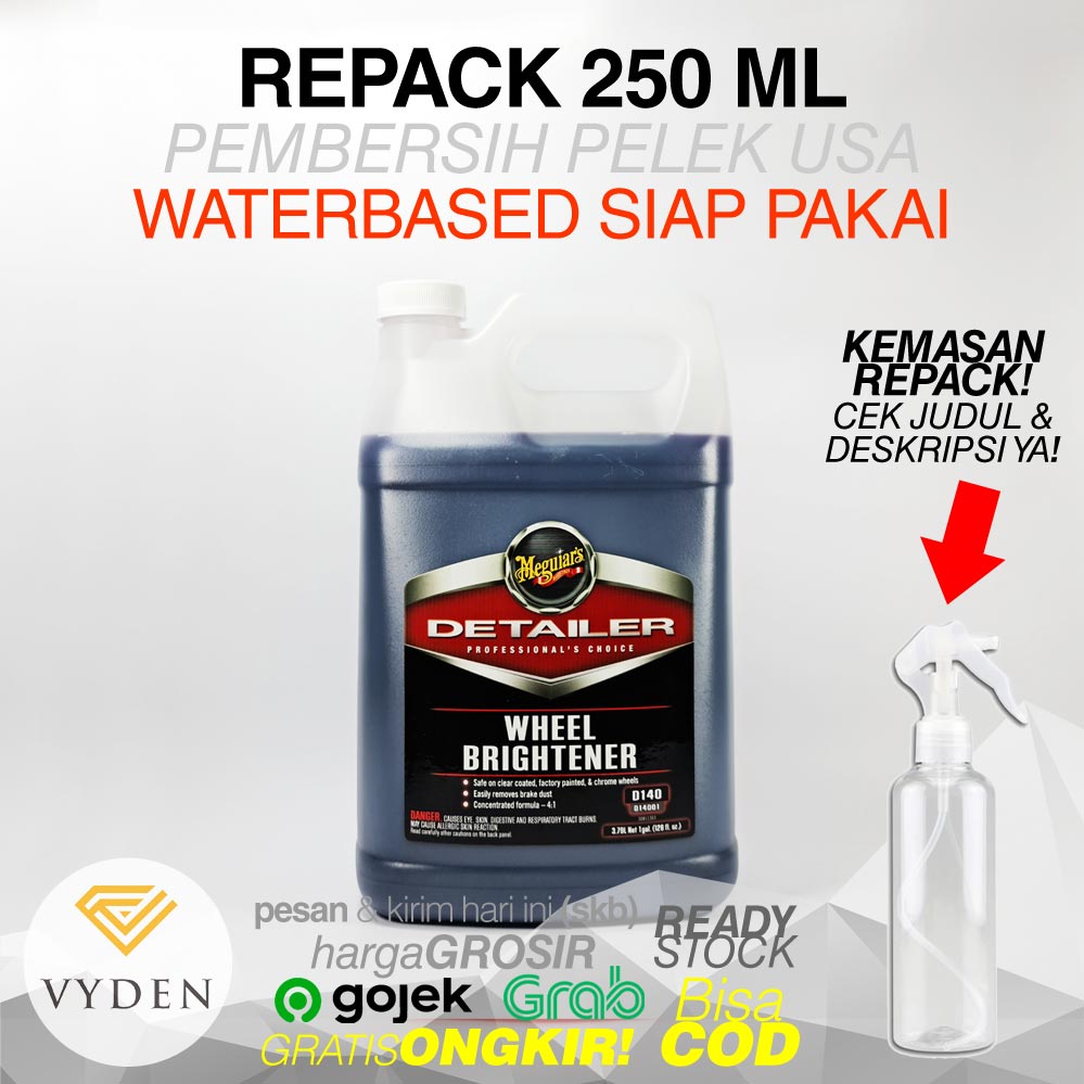 MEGUIARS D140 Wheel Brightener 260ml Siap Pakai Pembersih Pelek MURAH