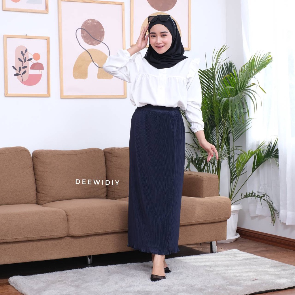 ROK PLISKET LIDI A LINE ROK PANJANG WANITA - DAILY PLEATS SKIRT (LIDI)