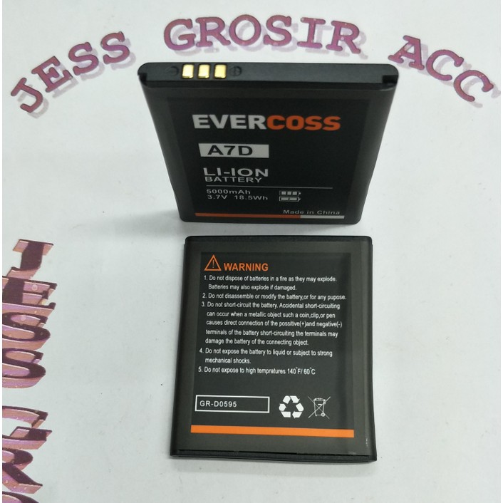 Baterai Battery Batre Double Power Evercoss Evercross Cross A7D , A7O - Hitam