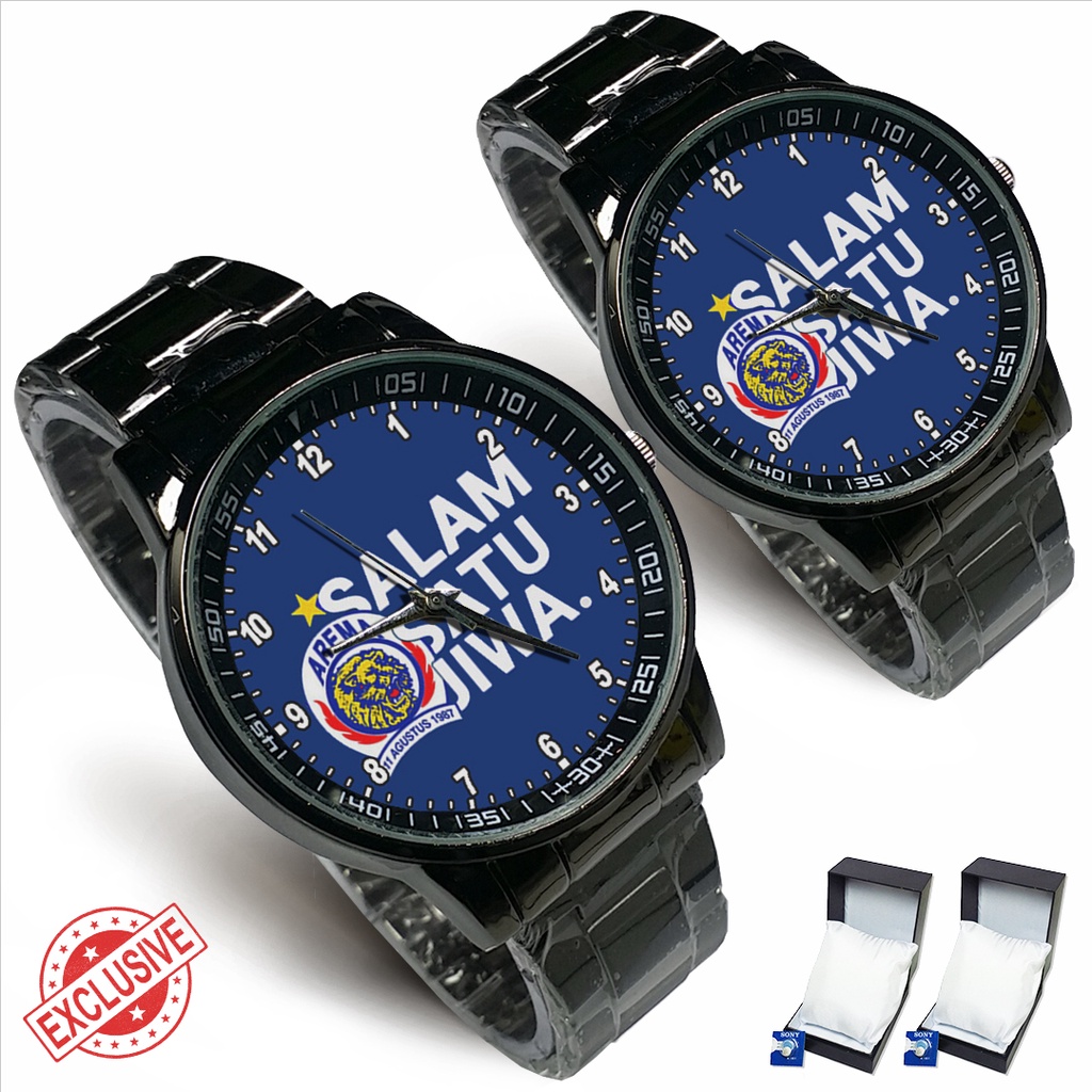 Jam Tangan Rantai Couple AREMA SALAM SATU JIWA - 2 (Awesome)