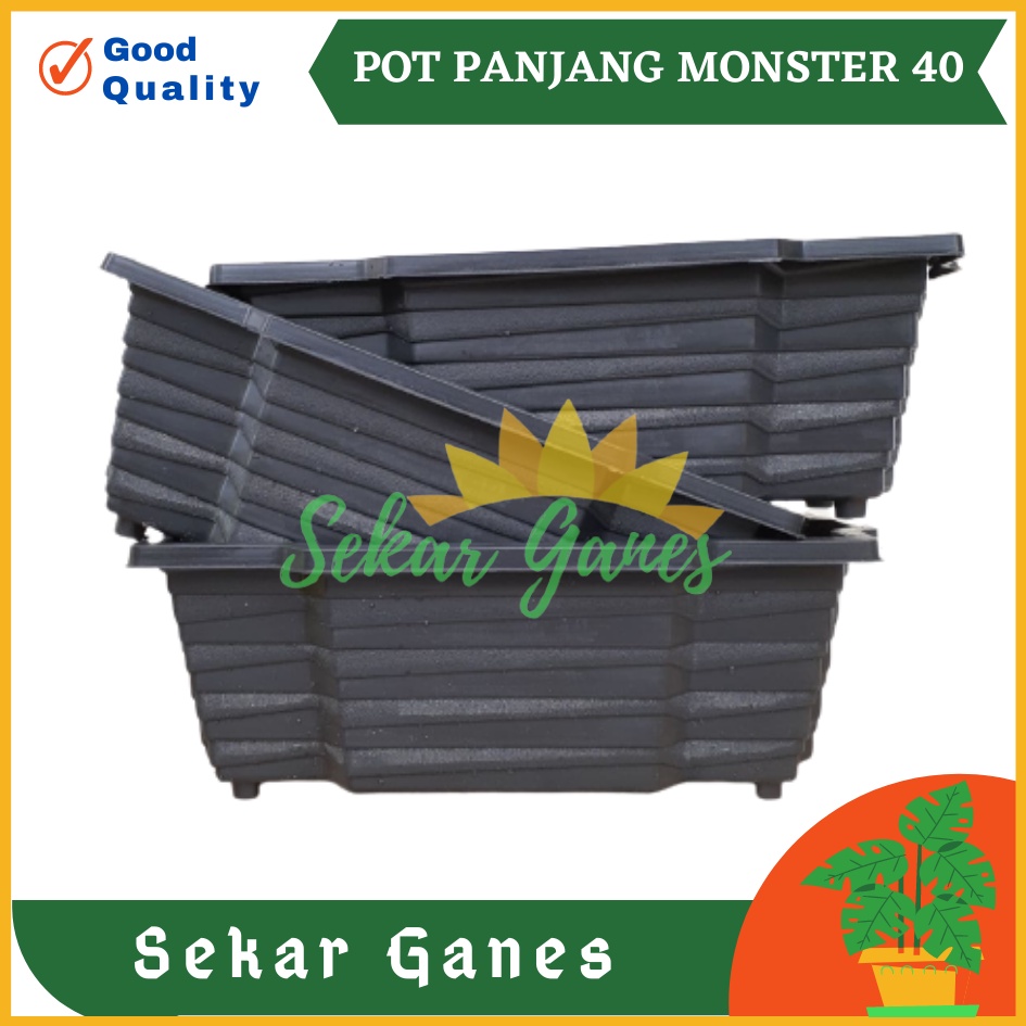 Pot Monster 40 Hitam By Garden Of Love Pot Panjang Plastik Putih Murah Tanaman Mirip Pot Sgp 03 05