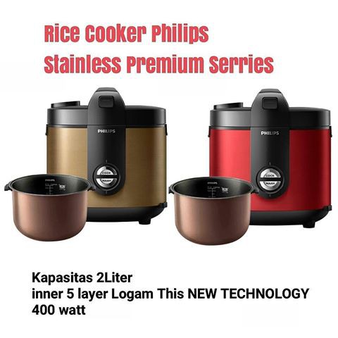 Rice Cooker Philips Hd 3138 Hd3138 Stainless Pro Ceramic Shopee Indonesia