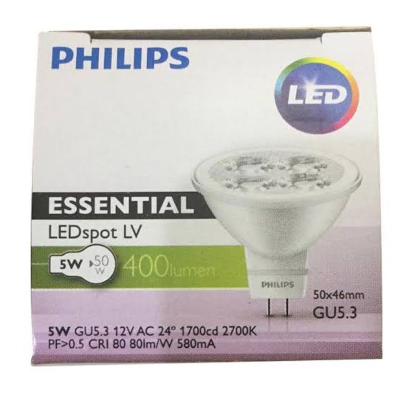 PHILIPS LED MR16 ESSENTIAL 3W / 5W 12V 24D