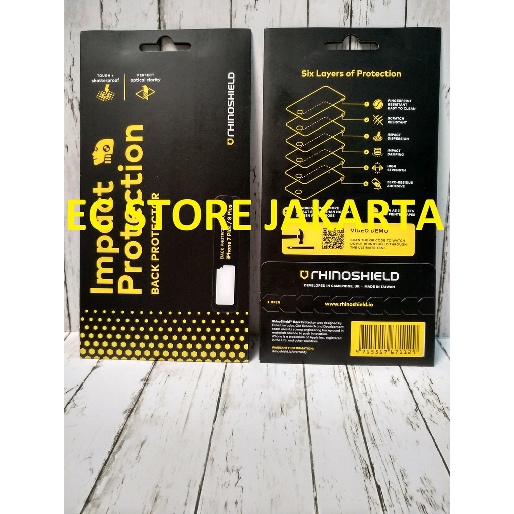 Original RhinoShield Impact Protection Back Protector Iphone 8/7 Plus