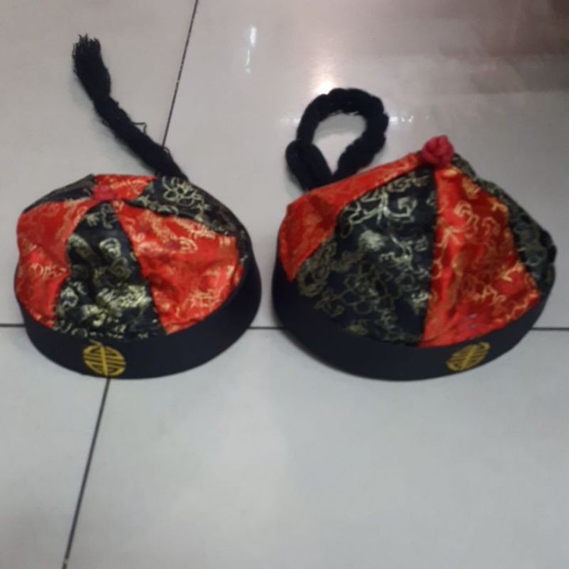 TOPI KOKO CINA -TOPI IMLEK MERAH HITAM