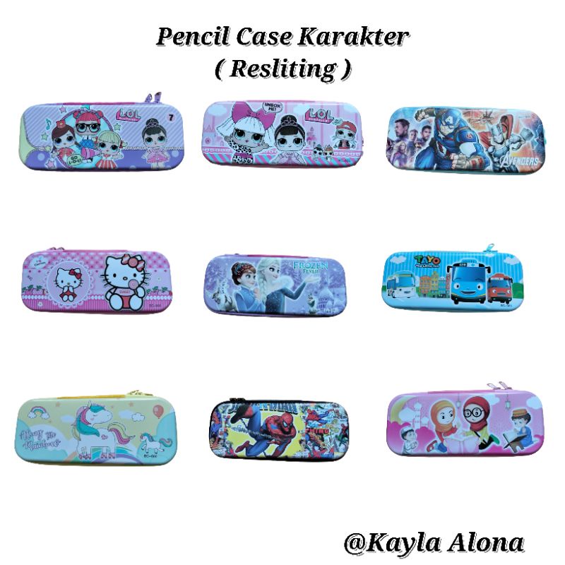 PENCIL CASE KARAKTER / Tempat Pensil  ( Resleting )