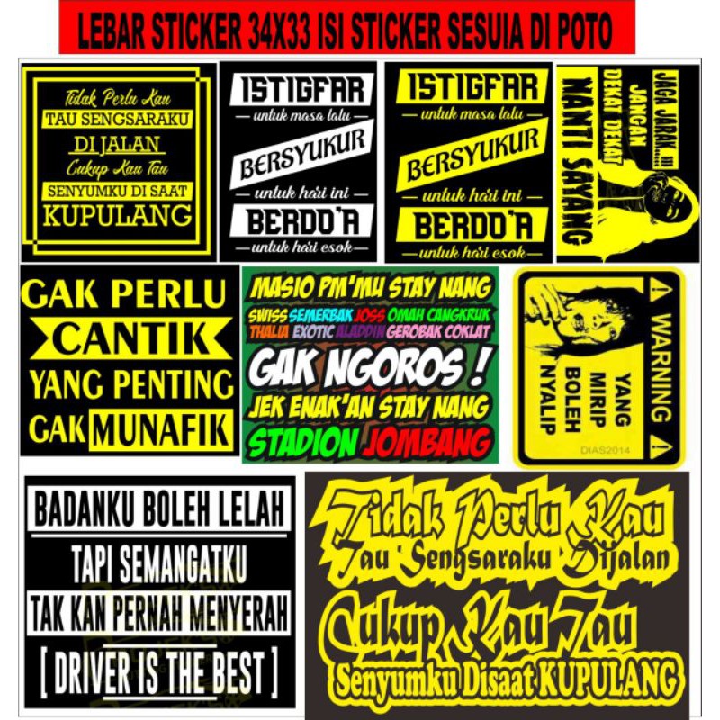 

sticker berbagai motif