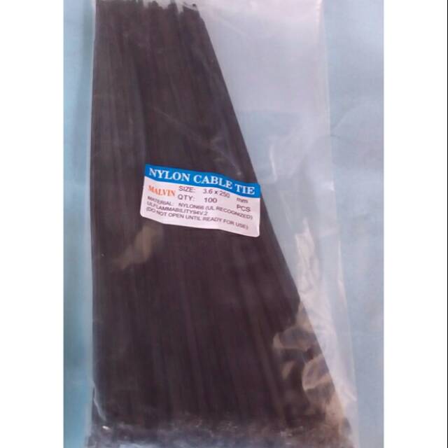 Kabel Tis 3,6 x 250MM Hitam / Bungkus