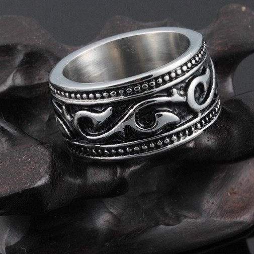 SEUSUK  Cincin Gaya Retro Gothic Vintage Punk Ukuran 14mm untuk Pria COD Ring