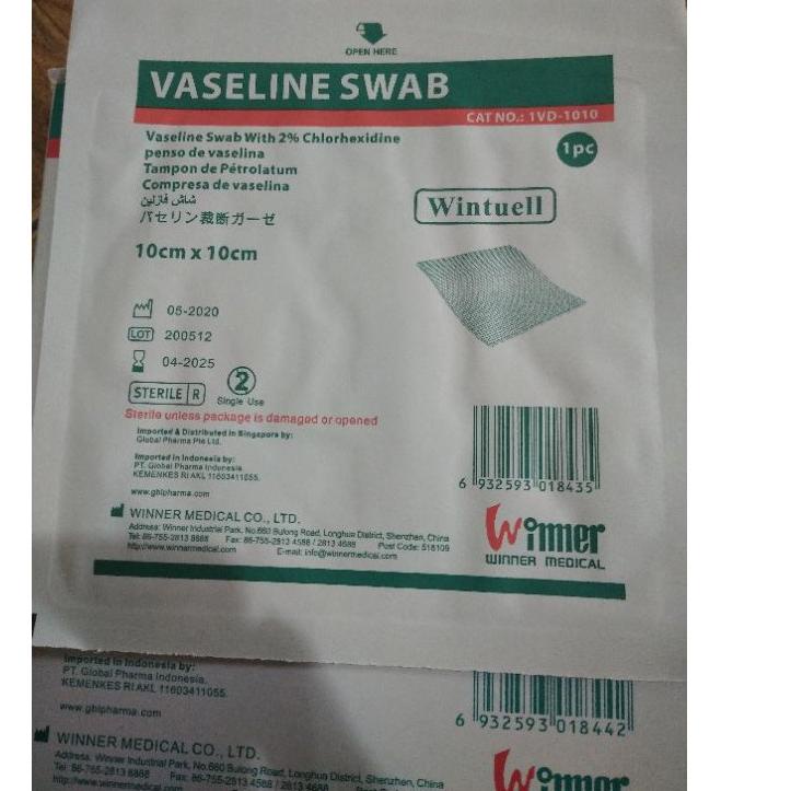 Re-Stock,,, VASELINE SWAB seperti sufratulle, daryatul, bactigras