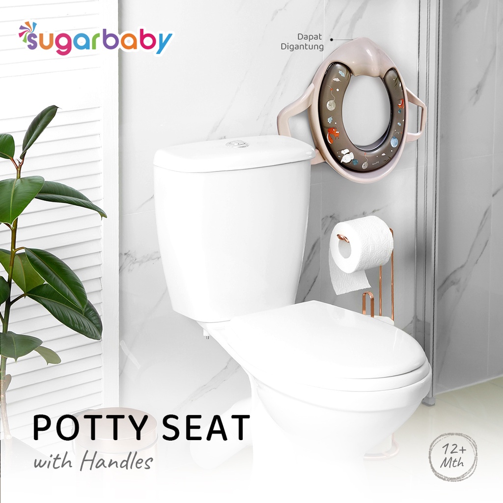 Sugar Baby Potty Seat with Handles / Ring kloset Dengan Pegangan / Potty Handle / Potty Gagang / Dudukan Toilet Anak Dengan Pegangan