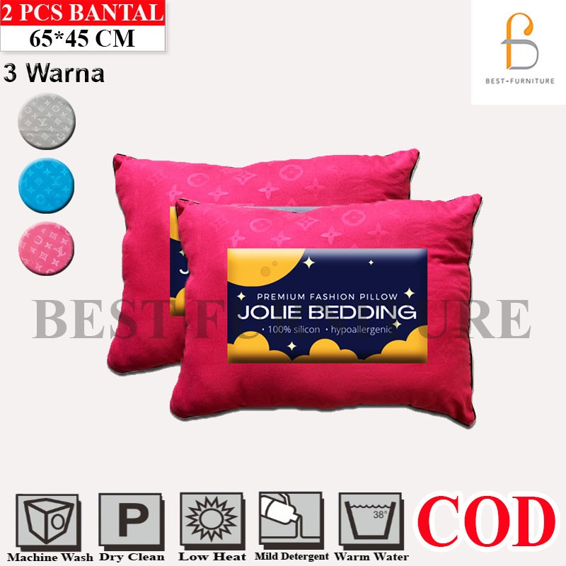 Best Furniture bantal JOLIE Hotel Silicon Anti Alergi isi 2pcs uk 65X45 cm