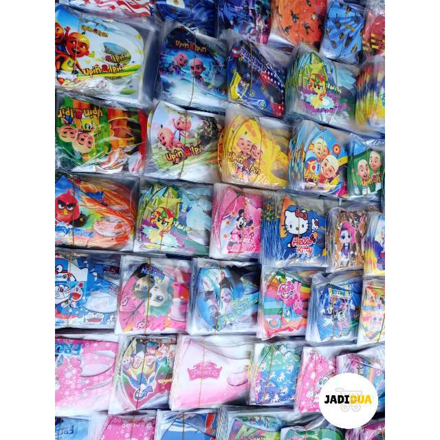 JadiDua - MASKER ANAK KARAKTER BABY GIRL  RANDOM / MASKER ANAK SCUBA MURAH / MASKER ANAK CEWEK LUCU