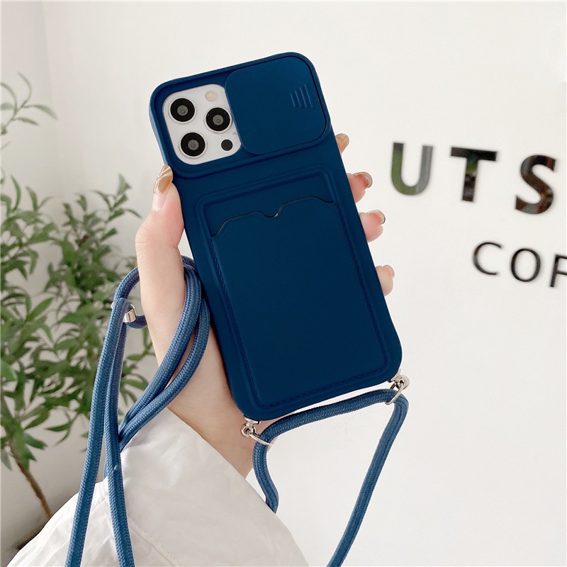 Case Model Dompet Crossbody Dapat Disesuaikan Tahan Banting Untuk IPhone 11 12 13 Pro Max X XS XR 7 8 Plus