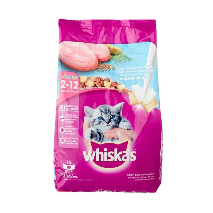 Makanan Kucing Whiskas Junior Ocean Fish 1.1kg 1.1 Kg Dry Food Kering