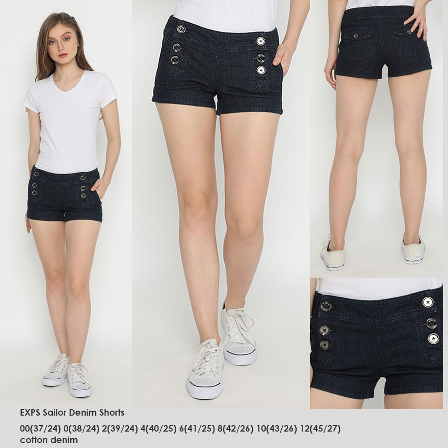 cotton denim shorts