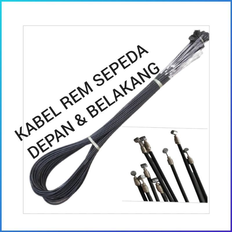 Kabel Rem Set Sepeda Outer Dan Inner Cable Brake Depan Belakang Bicycle Bike Housing Kawat Seling Baja Trex Genio